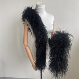 black Ostrich Feather Boa 12ply
