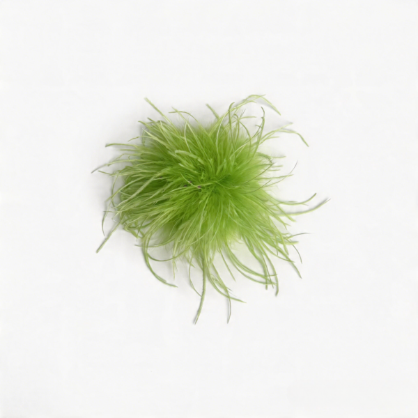Apple green Turkey Marabou & Ostrich Feather Brooch Statement Accessory Evening events