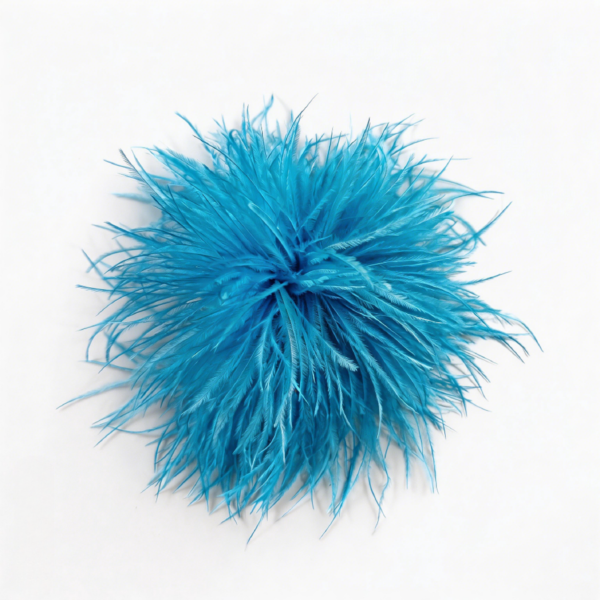 lake bule Ostrich Feather Brooch Exclusive Accessory for Gowns Unique Evening Dress Accessory for Dinners