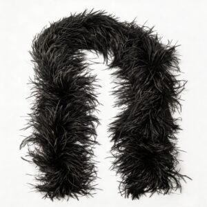 10ply black&white Ostrich Feather Boa  for Decoration Accessory and Fashion Design stage performance Costume Design