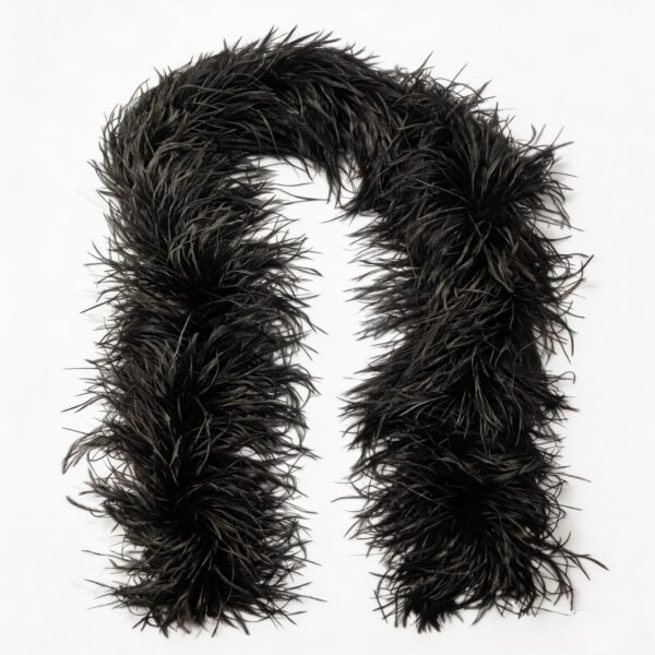 10ply black&white Ostrich Feather Boa  for Decoration Accessory and Fashion Design stage performance Costume Design