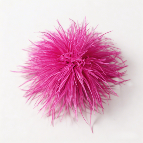 Elegant rose Ostrich Feather Brooch |Vintage Wedding, Prom Party Accessory – Unique Gift