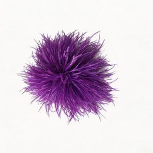 Purple Ostrich Feather Brooch,Hair Clip Elegant Hat Pin Vintage Style Accessory for Bag, Dress, Jacket