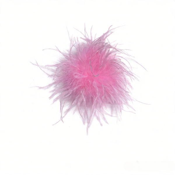 Pink Turkey Marabou & Ostrich Feather Brooch Statement Accessory Evening events