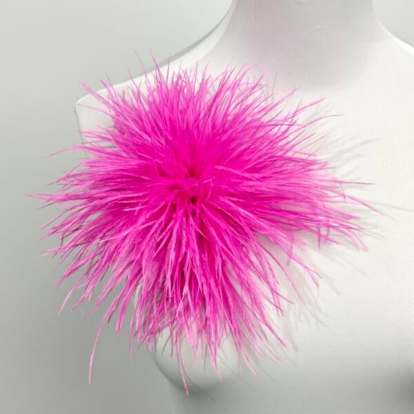 Elegant rose Ostrich Feather Brooch |Vintage Wedding, Prom Party Accessory – Unique Gift
